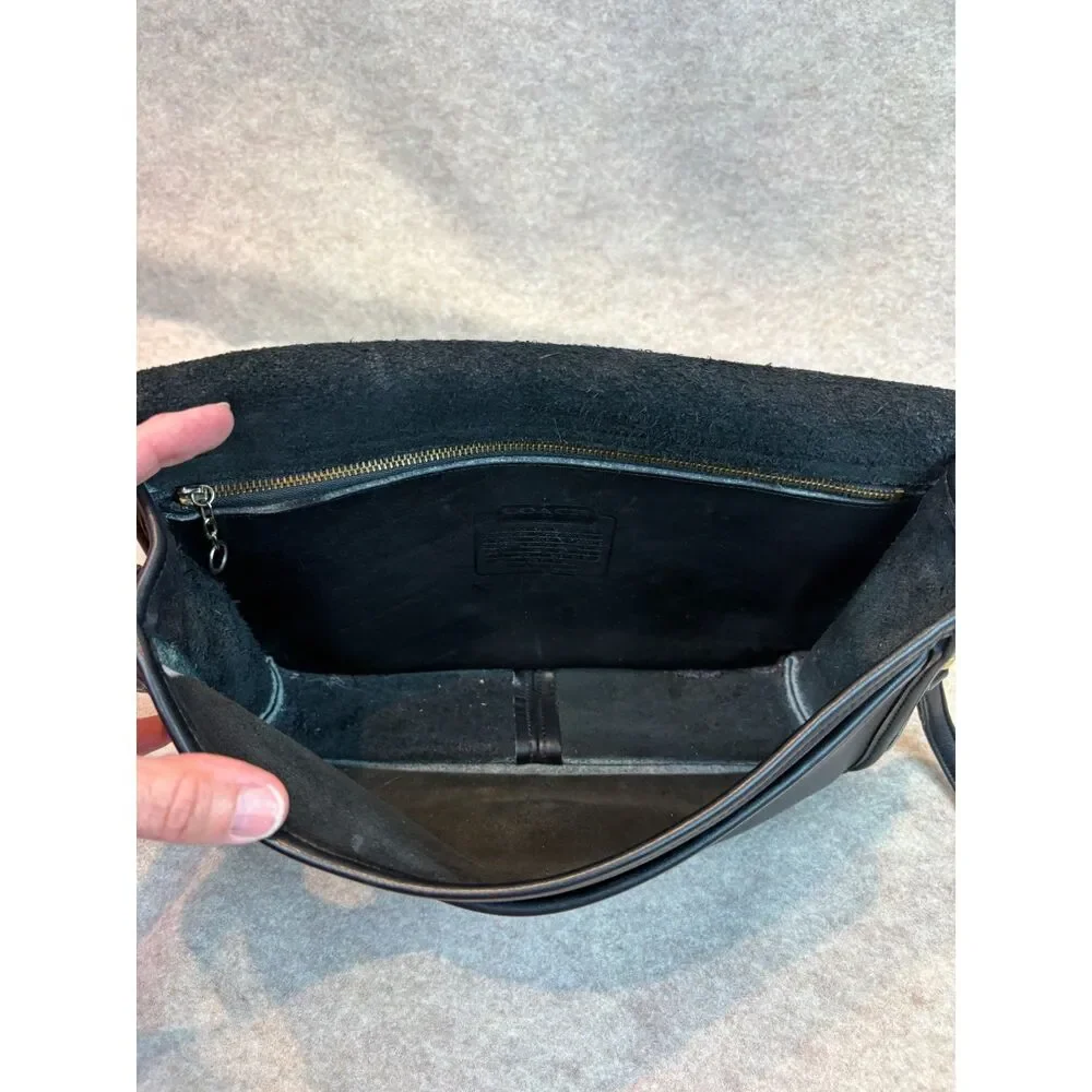 Vintage Pre-1994 Coach Black Leather Convertible Clutch